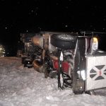 Icy roads likely cause of semi unit rollover