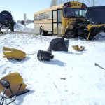School bus vs train