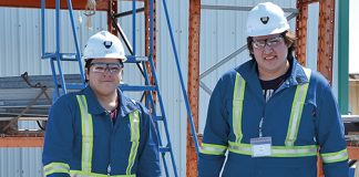 Aboriginal students job shadow at mine
