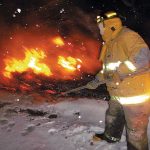Early morning fire destroys farm building