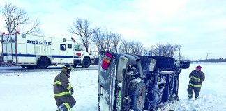 Several rollovers caused by icy road conditions