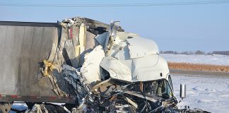 Trans-Canada shut down by semi collision