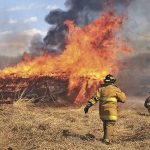 Barn and Grass Fire