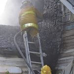 House Fire – On Ladder