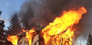 Fire destroys house where teen burned