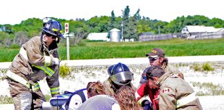 Unregistered car and motorcycle collide at Hwys. 1 & 9