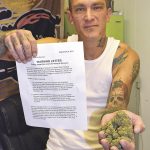 Jerry Martin with Marijuana Buds