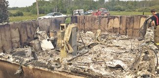 Rural house unknowingly burns down