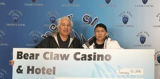 Rider Nation Progressive Jackpot won at Bear Claw