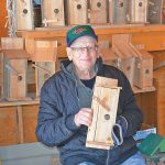 Rene Poncelet with Birdhouse