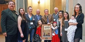 Ecklund family presented Agribition award