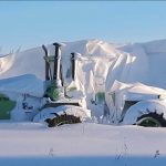 Tractor Buried in Snow