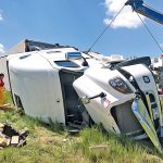 Semi Rollover on Highway 1