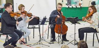 String quartet performs for local school students