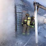 Fire destroys farm shop near Langbank
