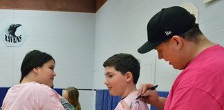 Roughrider takes part in local Pink Shirt Day