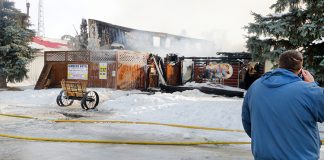 Fire razes Lemberg Hotel