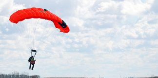 Volunteers, air force practise to save lives