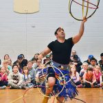 Hoop dancer delivers message of kindness