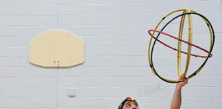 Hoop dancer delivers message of kindness