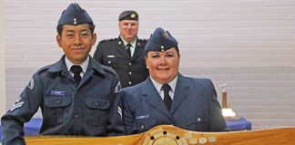 Campbell family presence is known at air cadet review