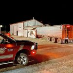 Semi collision knocks power out to town