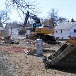 Dilapidated buildings come down in Melville
