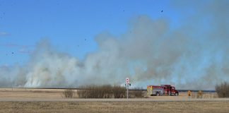 Wolseley field fire contained