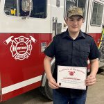 Junior firefighter performs CPR on Highway No. 1