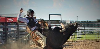Bull riding and barrel racing events held