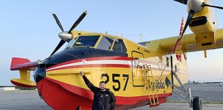 Water bomber pilot helps fight fires
