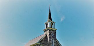 Local fieldstone used in St. Andrew’s RC Church