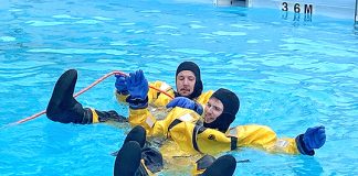 Cold water rescue training at Whitewood