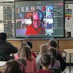 Broadview students meet author online