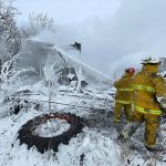 Fire destroys farm building south of town