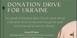 Donation drive for Ukraine this Saturday