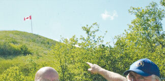 Canadian flag is notable on Nose Hill in Fort Q.