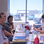 Beck in Melville for hospital tour