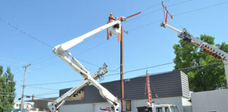 Utility poles and planned power outages in Indian Head