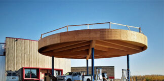 Complex under construction at Peepeekisis Cree Nation