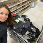 Indian Head woman giving to those in need for Christmas