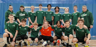 Two local boys play futsal at Sask Winter Games