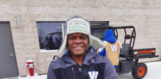 Former Roughrider & Grey Cup Champion keynote speaker at Kipling School Wellness Day