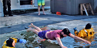 Polar Bear Dip, drift racing spotlight Winter Festival