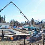 Swimming pool construction continues