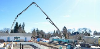 Swimming pool construction continues