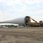 Oversize parts arriving for Bekevar Wind Project