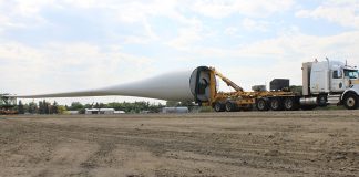 Oversize parts arriving for Bekevar Wind Project
