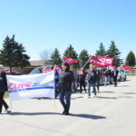 Healthcare workers picket outside Broadview Hospital