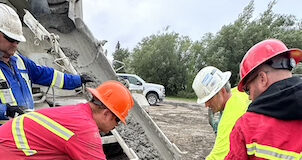 Construction of record curling broom started